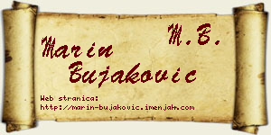 Marin Bujaković vizit kartica